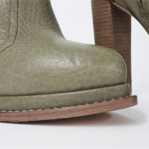 Alexander Wang Platform Booties Livia Sage Leather - Picture 4 of 9